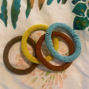 Set of 4 beaded bracelets